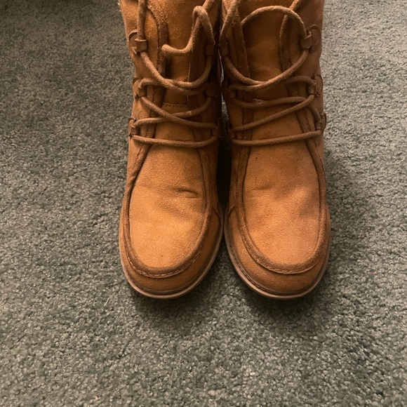 Suede wedge boots - Picture 2 of 3
